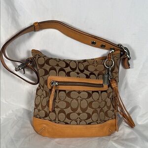 Coach Brown & Tan #9362 Shoulder Bag